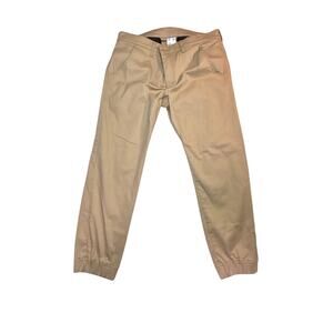The Kennedy Pants Mens Sz 38 Brown Khaki Jogger Chino Flat Front Made in USA